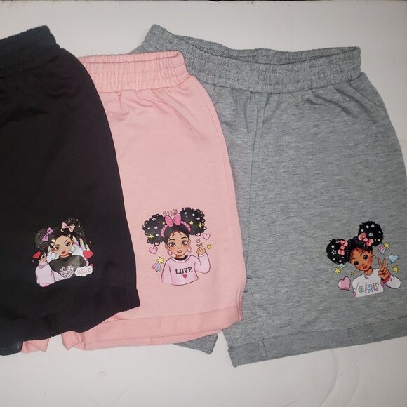 Adorable 3 pair of Girls Shorts Sz 5-7  NWOT - Picture 1 of 5